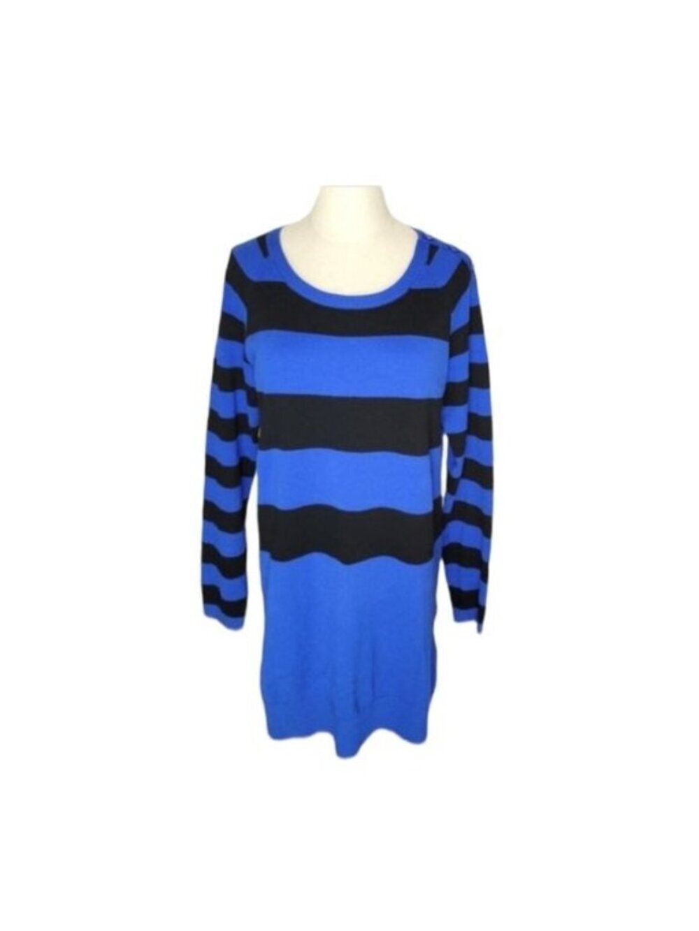 Lolë Striped Color Block Recycled Scoop Sweater Dress Tunic Medium